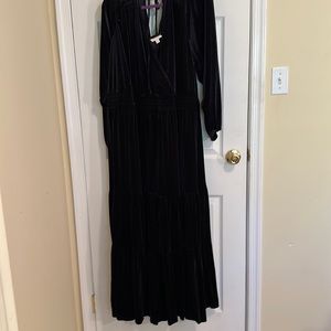 Velvet maxi dress